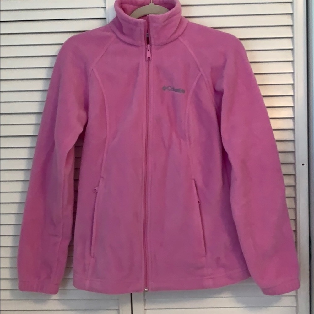 women’s columbia pink fleece jacket